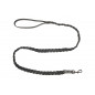 D1 Hundeleine aus Leder schwarz 150 cm VlaMiTex