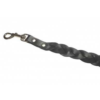 D1 Leather Dog Leash Black 150 cm VlaMiTex