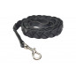 D1 Leather Dog Leash Black 200 cm VlaMiTex