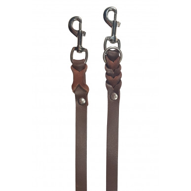 Correa para perro de cuero ajustable marrón VlaMiTex D2
