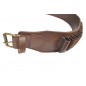 J46 Cintura Portacartucce Vera Pelle Marrone Calibro 12 Taglia 85-110 cm VlaMiTex