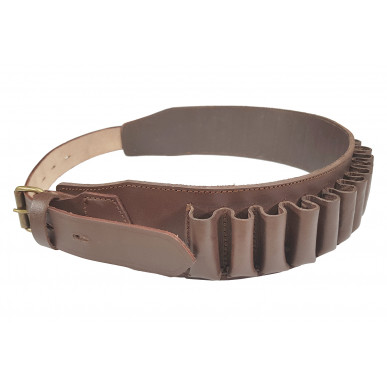J46 Cartridge Belt Genuine Leather Brown 12 Gauge Waist 85-110 cm VlaMiTex