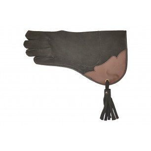 Falknerin käsine ruskea nahka – Kaksikerroksinen & D-rengas