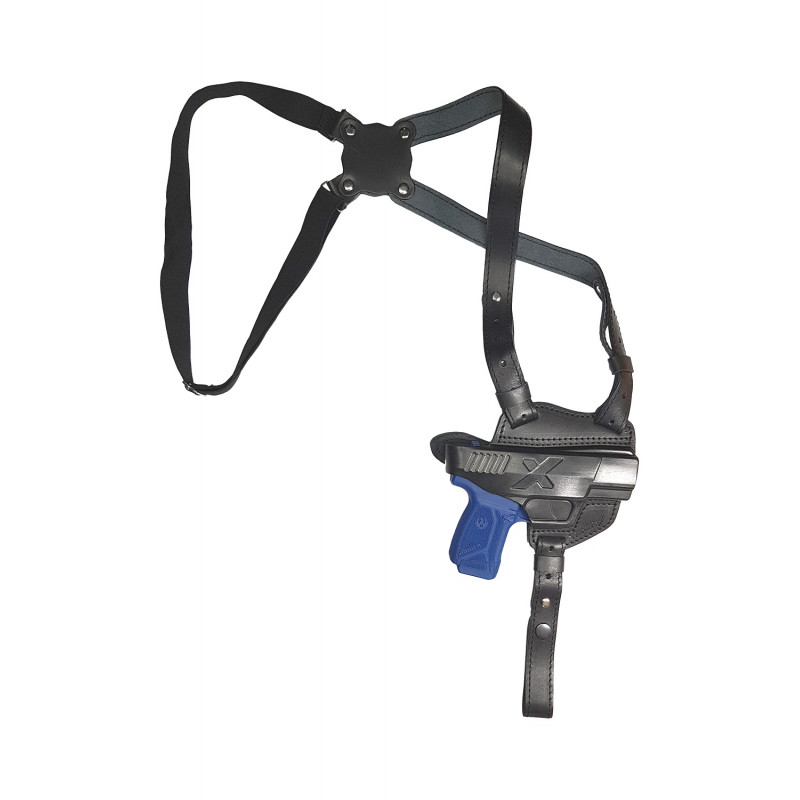 S6 nahkainen olkaholsteri Ruger MAX 9 musta VlaMiTex S6 nahkainen olkaholsteri Ruger MAX 9 musta VlaMiTex