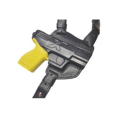 S6 kožené ramenní pouzdro pro Taurus GX4 černé VlaMiTex