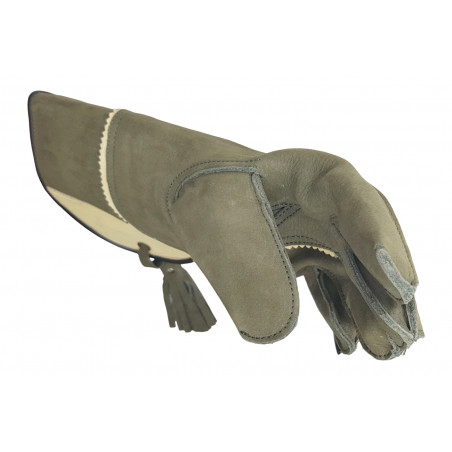 J53 Falconry Glove made of Leather Green VlaMiTex