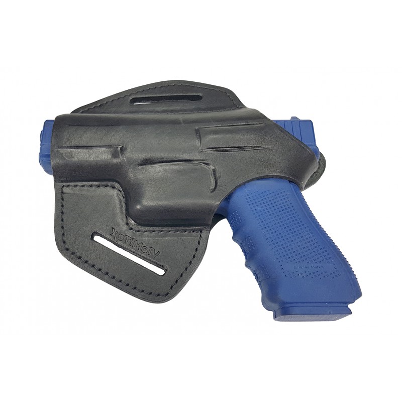 B9 GL Pistolenholster Leder Holster für Glock 17 22 31 37 von VlaMiTex schwarz 