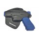 BXLi Fondina in pelle da cintura per pistole Glock 20 21 25 38 nero per mancini
