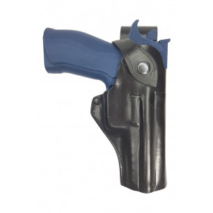 B30 真皮槍套 適用 Sig Sauer P226 X-Five 支援紅點瞄具 黑色 VlaMiTex – 正面