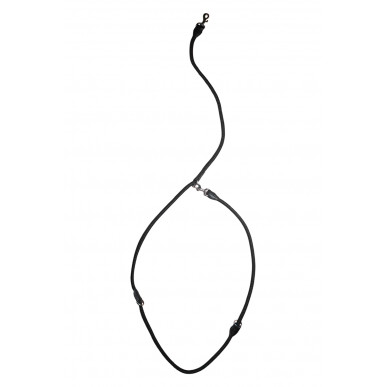 VlaMiTex D3 verstellbare Freihandleine 200–350 cm Schwarz | Nylon mit Leder-O-Ringen