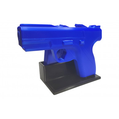 Suporte de Mesa para 1 Pistola & 3 Carregadores – Armazenamento Compacto para Armas Curtas