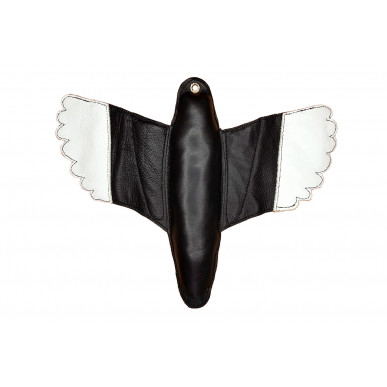 J58 Höyhenvieheke Houkutin Haukkakoulutukseen 110g Musta/Valkoinen