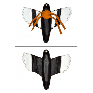 J58 Höyhenvieheke Houkutin Haukkakoulutukseen 110g Musta/Valkoinen