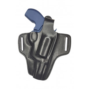 R5 Leather Revolver Holster for Smith & Wesson Governor Black VlaMiTex – front view