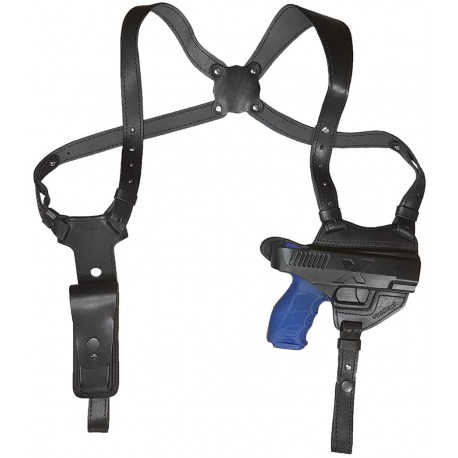 S5 Leder Schulterholster für HK SFP9 VP9 schwarz VlaMiTex
