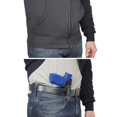 IWB 4 Leder Holster für Glock 17 schwarz VlaMiTex