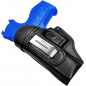 Funda de cuero IWB 3Li para Walther Q4 negra para zurdos VlaMiTex