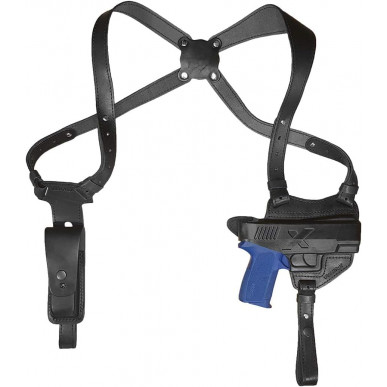 S22 nahkainen olkakotelo Beretta Px4 Stormille musta VlaMiTex