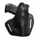 BXLi Fondina in pelle da cintura per pistole Walther P99 nero per mancini
