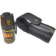 M10 Fondina per spray al peperoncino per Stopnow / KO Spray 007 / KO Fog/ Columbia in pelle nero 
