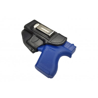 IWB 2Li Leder Holster für Glock 43 Linkshänder VlaMiTex