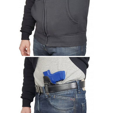 IWB 2Li Leder Holster für Glock 43 Linkshänder VlaMiTex