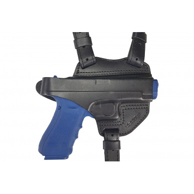 Leder Schulterholster für Glock 17 / 19 mit Magazintasche – verdeckt & praktisch