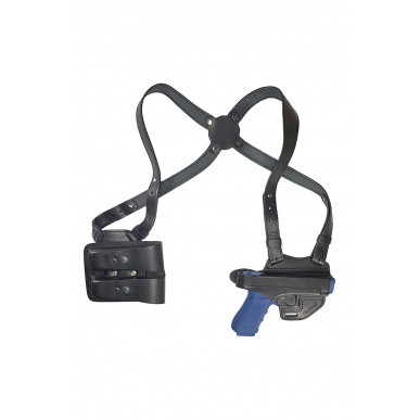 Leder Schulterholster für Glock 17 / 19 mit Magazintasche – verdeckt & praktisch