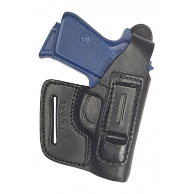 OWB / IWB 5-5 Leather Holster for Walther PPK Black VlaMiTex