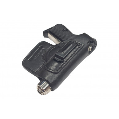 OWB / IWB 5-5 Leather Holster for Walther PP Manurhin Black VlaMiTex
