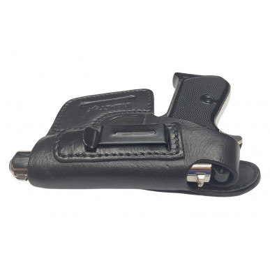 OWB / IWB 5-5 Leather Holster for Walther PP Manurhin Black VlaMiTex