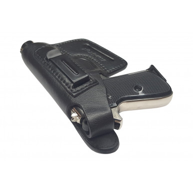 OWB / IWB 5-5 Leather Holster for Walther PP Manurhin Black VlaMiTex