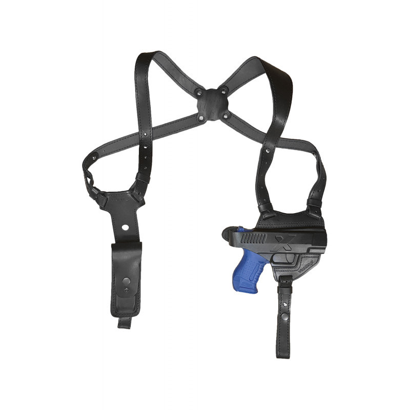 S19 nahkainen olkakotelo Heckler ja Koch USP compakt HK P10 musta VlaMiTex