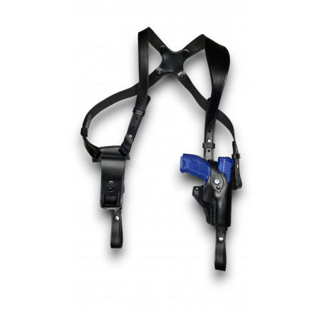 SD 5 Leder Schulterholster für HK SFP9 VP9A1K mit Red Dot (Rotpunkt-Visier) schwarz VlaMiTex