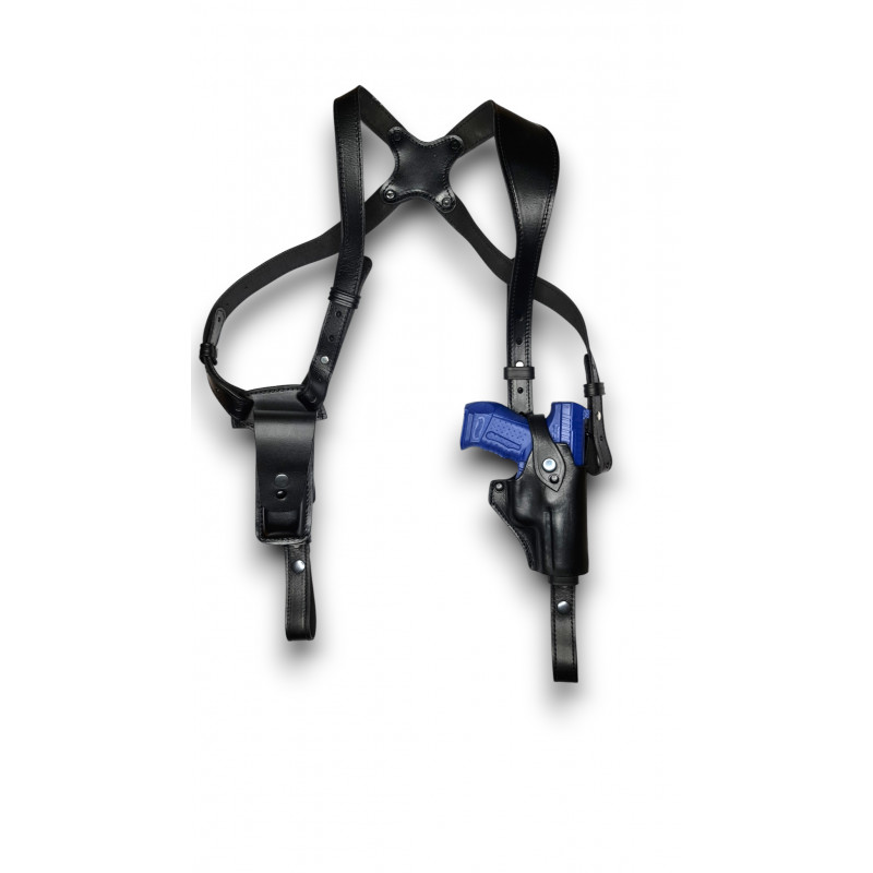 SD 5 Leather Shoulder Holster for Walther P99 with Red Dot (Red Dot Sight) black VlaMiTex SD 5 Leather Shoulder Holster for Walther P99 with Red Dot (Red Dot Sight) black VlaMiTex