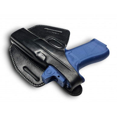 VlaMiTex Pancake Leather Holster for Glock 17 / 22 / 31 with Red Dot