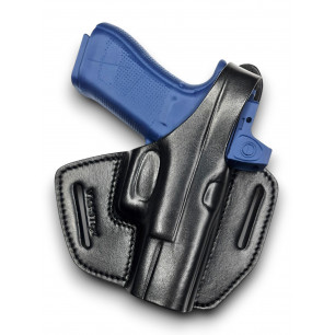 VlaMiTex Pancake Læderhylster til Glock 19 / 23 / 32 / 19X / 45 med Red Dot