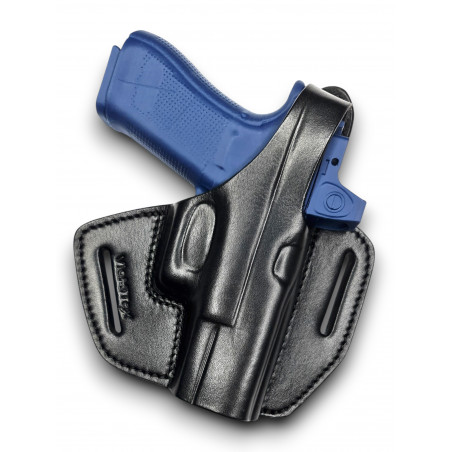 נרתיק עור VlaMiTex Pancake עבור Glock 19 / 23 / 32 / 19X / 45 עם Red Dot