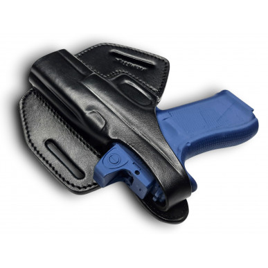 VlaMiTex Pancake Fondina in Pelle per Glock 19 / 23 / 32 / 19X / 45 con Red Dot