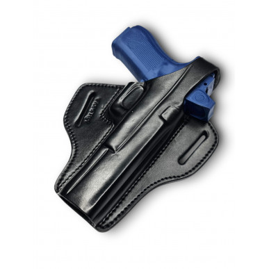 Kožené puzdro pre Glock 17L OWB – Pravák s tlačidlom