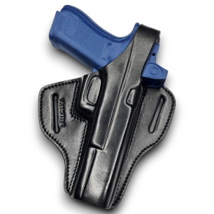 VlaMiTex B34 Holster en cuir Pancake pour Glock 17L/34/35 avec Red Dot – Optic Ready OWB