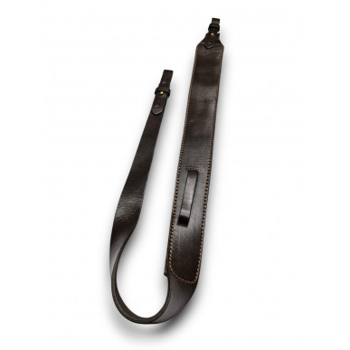 Vlamitex Leather Rifle Sling, Brown — Anti-Slip, Thumb Loop (6 cm/2.5 cm, 110 cm)