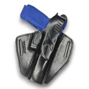 Leder Holster für CZ P-09 OWB – Rechtshänder mit Druckknopf