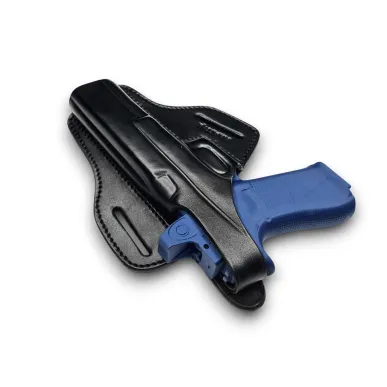 B34 Leder Holster für Glock 17L schwarz VlaMiTex