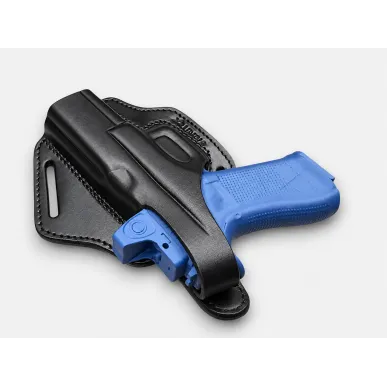 B45 Cross-Draw OWB Leather Holster for Glock 17 incl. MOS Optic-Ready with Red Dot