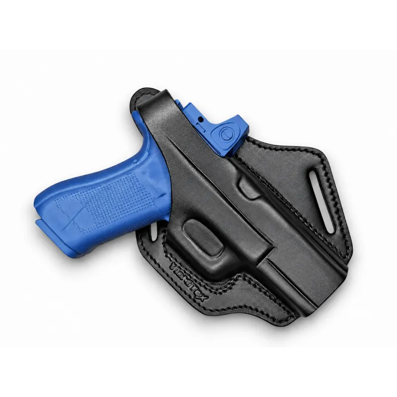 B45 Cross-Draw OWB Holster en cuir pour Glock 31 avec MOS Optic-Ready et Red Dot B45 Cross-Draw OWB Holster en cuir pour Glock 31 avec MOS Optic-Ready et Red Dot