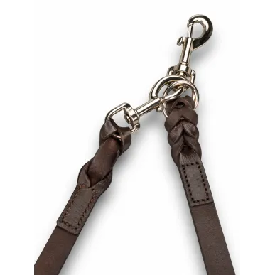 D2 Laisse pour chien en cuir réglable marron VlaMiTex