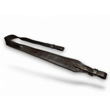 J47 Gewehrriemen aus Leder Braun – Rutschfest mit Ergonomischer Daumenschlaufe
