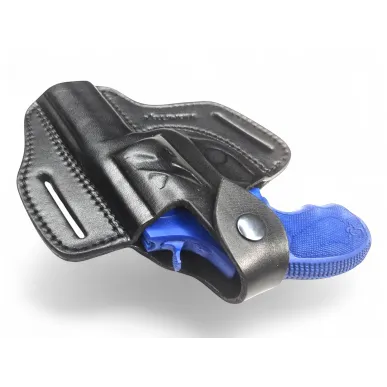 R2 kožené pouzdro na revolver pro Taurus 856, délka hlavně 3 palce, černé VlaMiTex