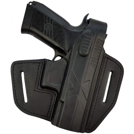 Leather Holster for CZ 75 P-07 Duty OWB – Right-Handed with Snap Button